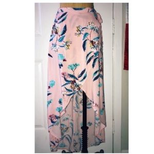 Love Fire Boho Feather Floral Maxi Wrap Skirt 🪶 🌸